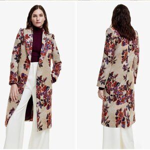SMYTHE Peaked Lapel Floral Tapestry Coat BNWT - 6